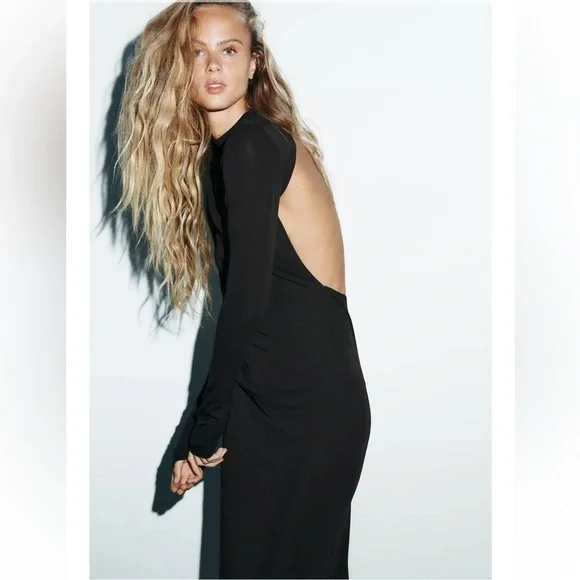 NWT ZARA VIRAL OPEN-BACK CREPE DRESS 
🚨FIRM PRICE NO DISCOUNT  ON THIS DRESS - Picture 11 of 16